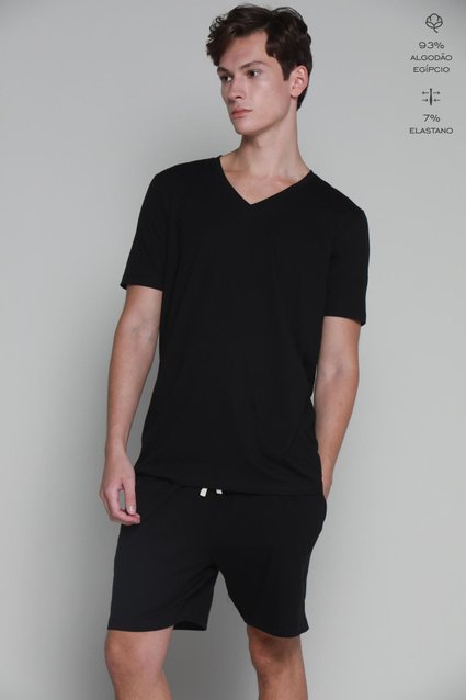 Pijama Curto Algodão Egípcio