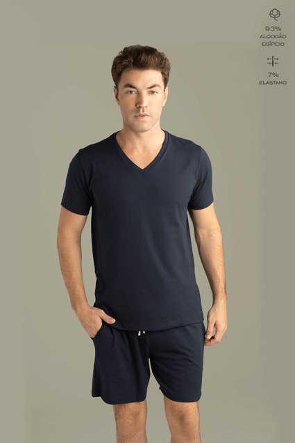 Pijama Curto Algodão Egípcio