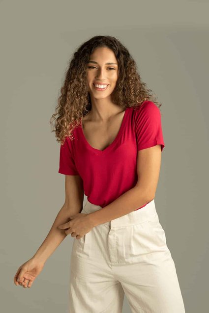 T-Shirt Soft Touch Decote V