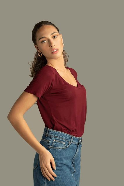 T-Shirt Soft Touch Decote V