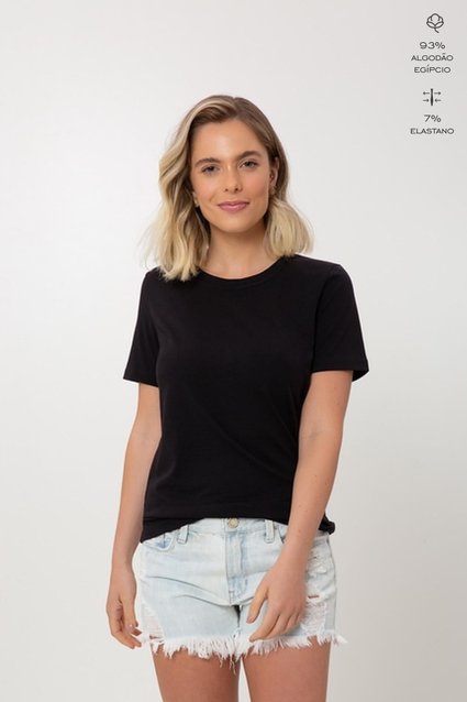 T-Shirt Comfy Algodão Egípcio Decote Redondo