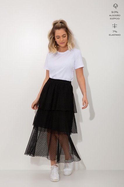 T-Shirt Comfy Algodão Egípcio Decote Redondo