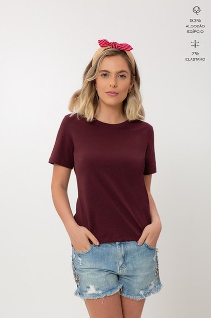 T-Shirt Comfy Algodão Egípcio Decote Redondo