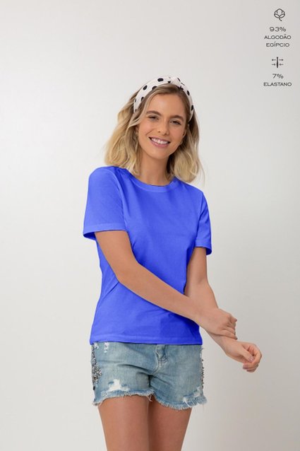 T-Shirt Comfy Algodão Egípcio Decote Redondo