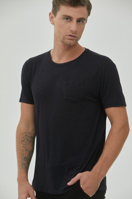 Camiseta Linen Pocket