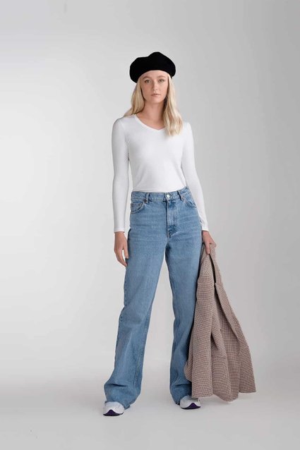 Camiseta Feminina Manga Longa Algodão Egípcio