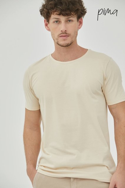 Camiseta Algodão Pima Leve Gola C