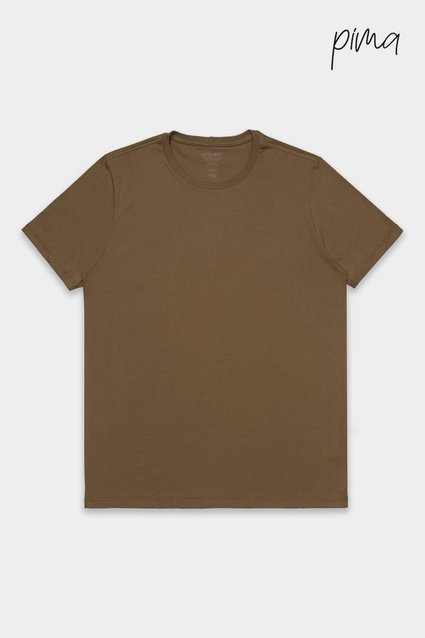 Camiseta Algodão Pima Leve Gola C