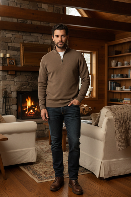 Suéter Zip Collar
