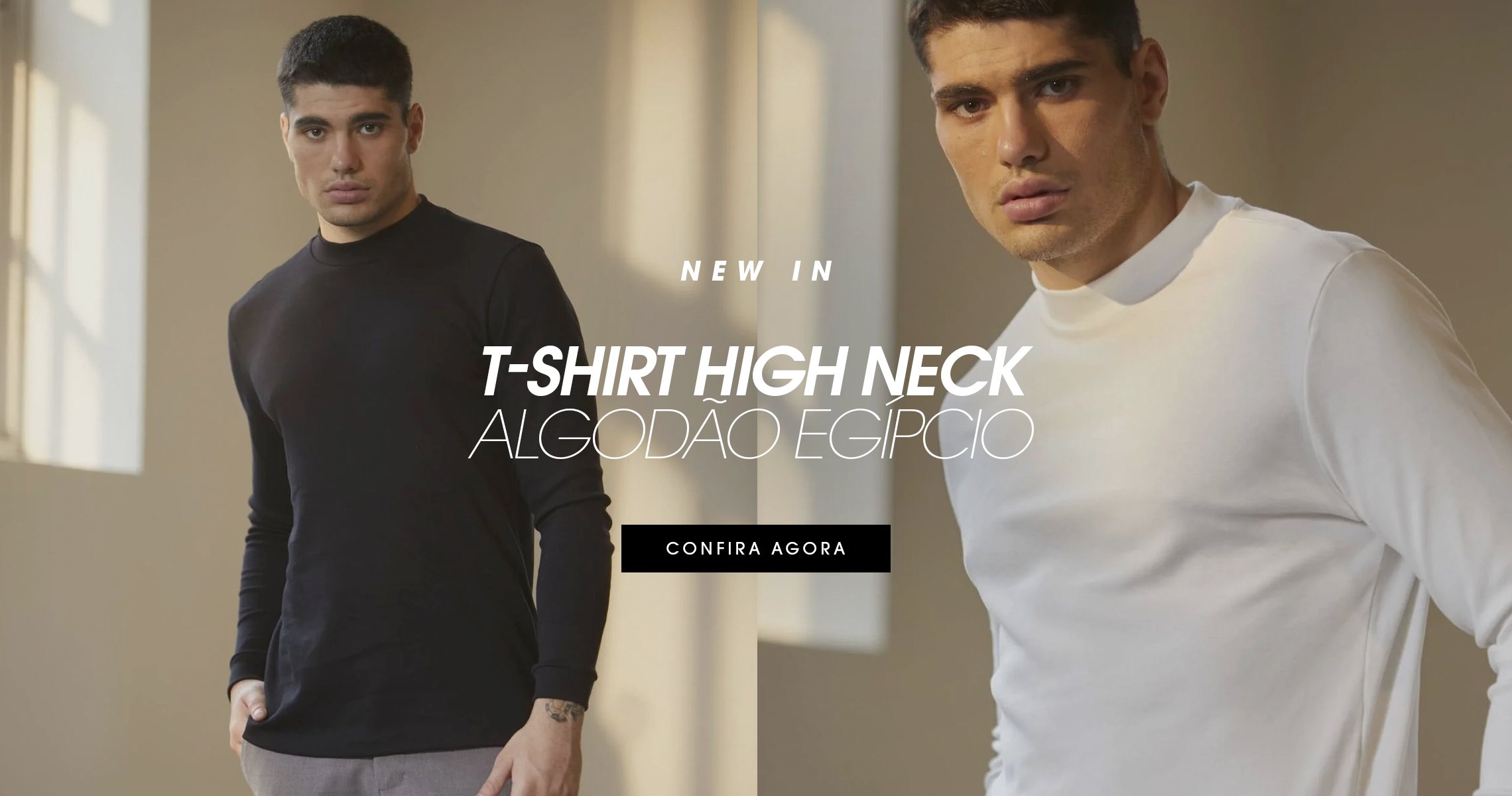 t shirt manga longa high neck