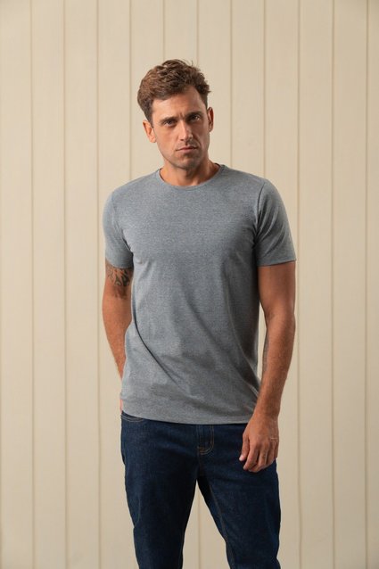 Camiseta Básica Algodão Egípcio Gola C