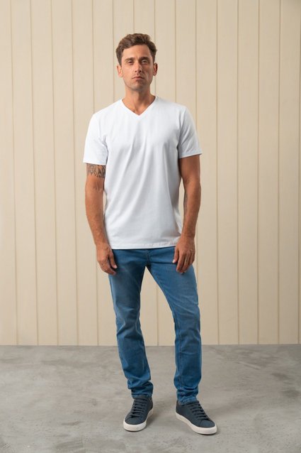 Camiseta Super Pima Interloque Gola V