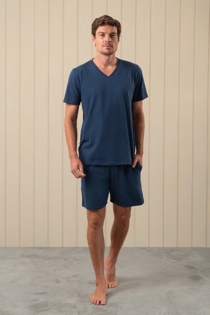 Pijama Curto Algodão Egípcio