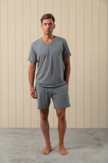 Pijama Curto Algodão Egípcio